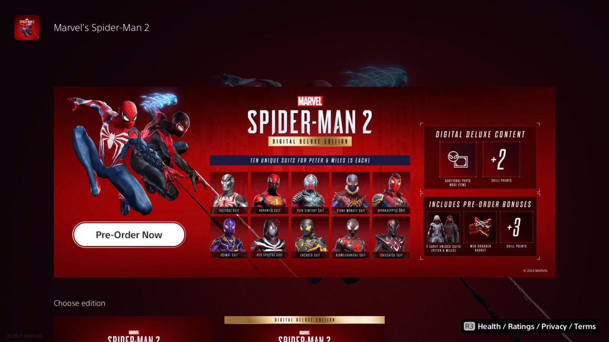 madmanmarz's tweet image. Got my spider-Man 2 Pre-Order sit 🕷🕸
#SpiderMan2 #SpiderMan2DigitalDeluxeEdition #PSNStore #PlayStation5