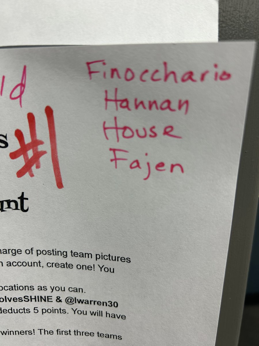 Bclaypool63's tweet image. Congrats to the top 3 teams in our South Area Selfie Scavenger Hunt this morning.  You are all winners in my book.  @lwarren30 @LCteach_learn #WolvesShine