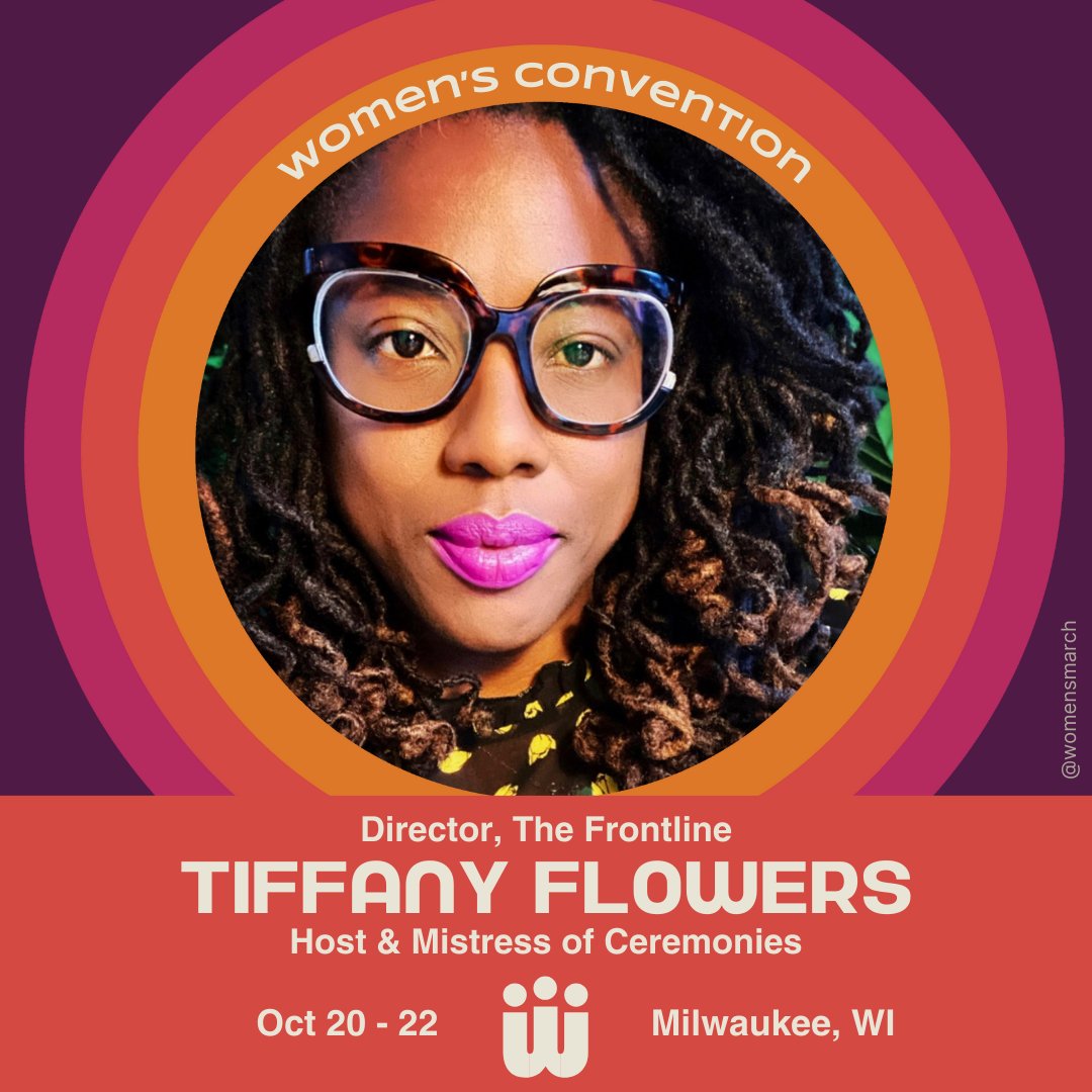 Y'all!!!! We've got a stellar line up for this year's #WomensConvention. Now we're hyped to announce our MC, @MsFlowersTweets! We can't wait to organize, strategize, and build community in Milwaukee next weekend, Oct 20th-22nd.