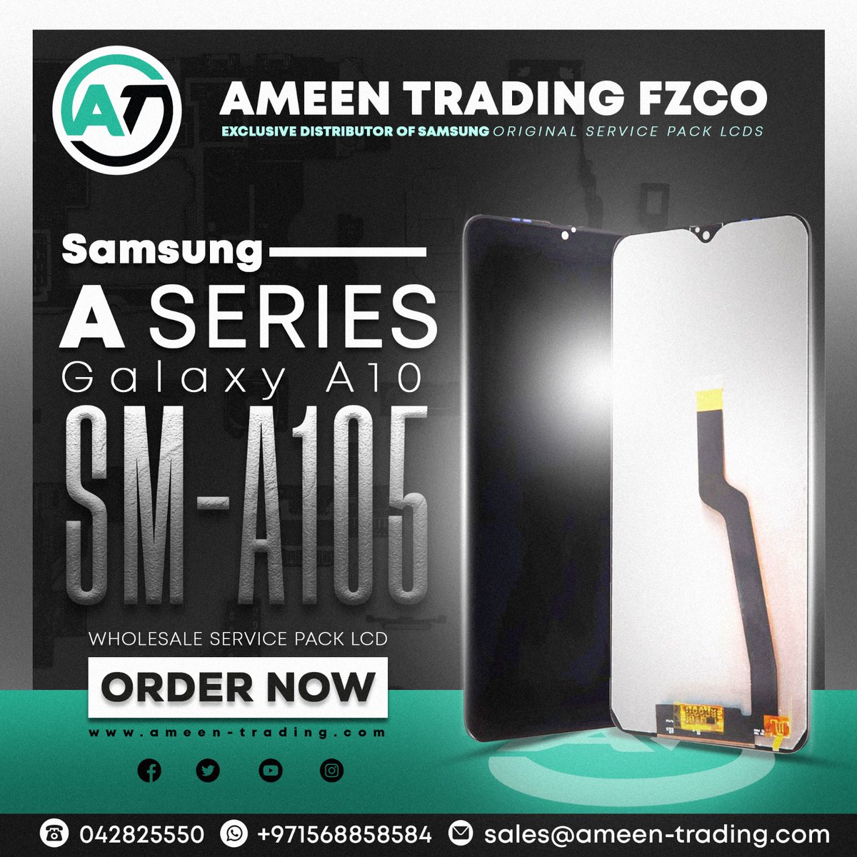 'Elevate your business with Ameen Trading! 📱 Samsung Galaxy A10 SM-A105 now in wholesale - top-tier quality worldwide. 🌐💼
#MobileLCDs #CuttingEdgeQuality #UnbeatablePrices #OneStopShop #WholesaleLCDs #GlobalSupplier #MobileRepair #LCDReplacement