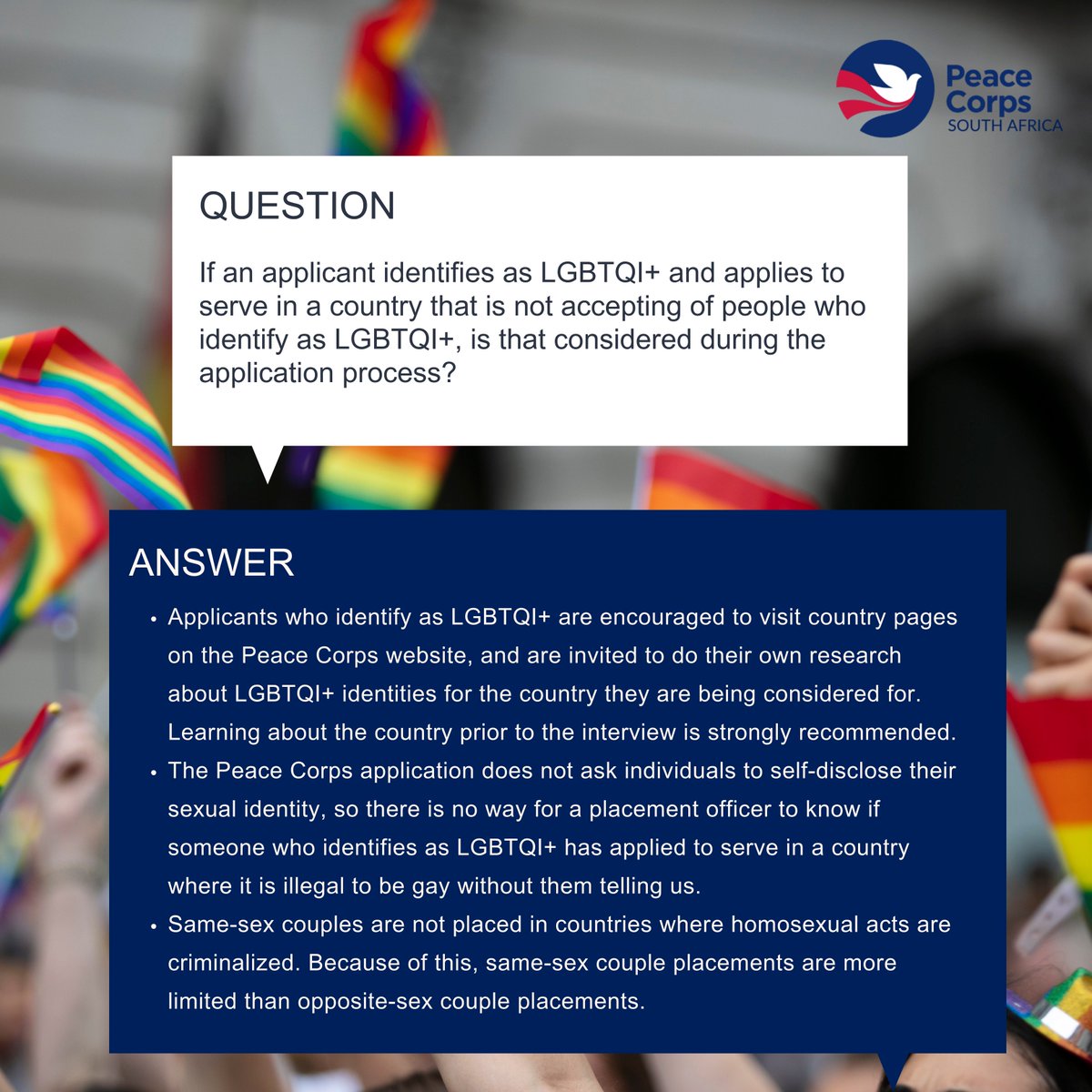 Peace Corps SA tweet media