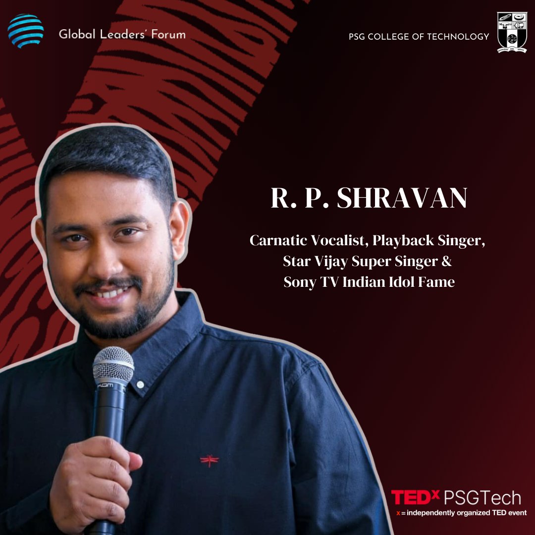 Honoured to be invited as a @TEDx speaker at the very prestigious @tedxpsgtech Coimbatore tomorrow Looking forward 😄 Happy to be sharing stage with many other eminent and successful people. #tedx #tedxspeaker #rpshravan