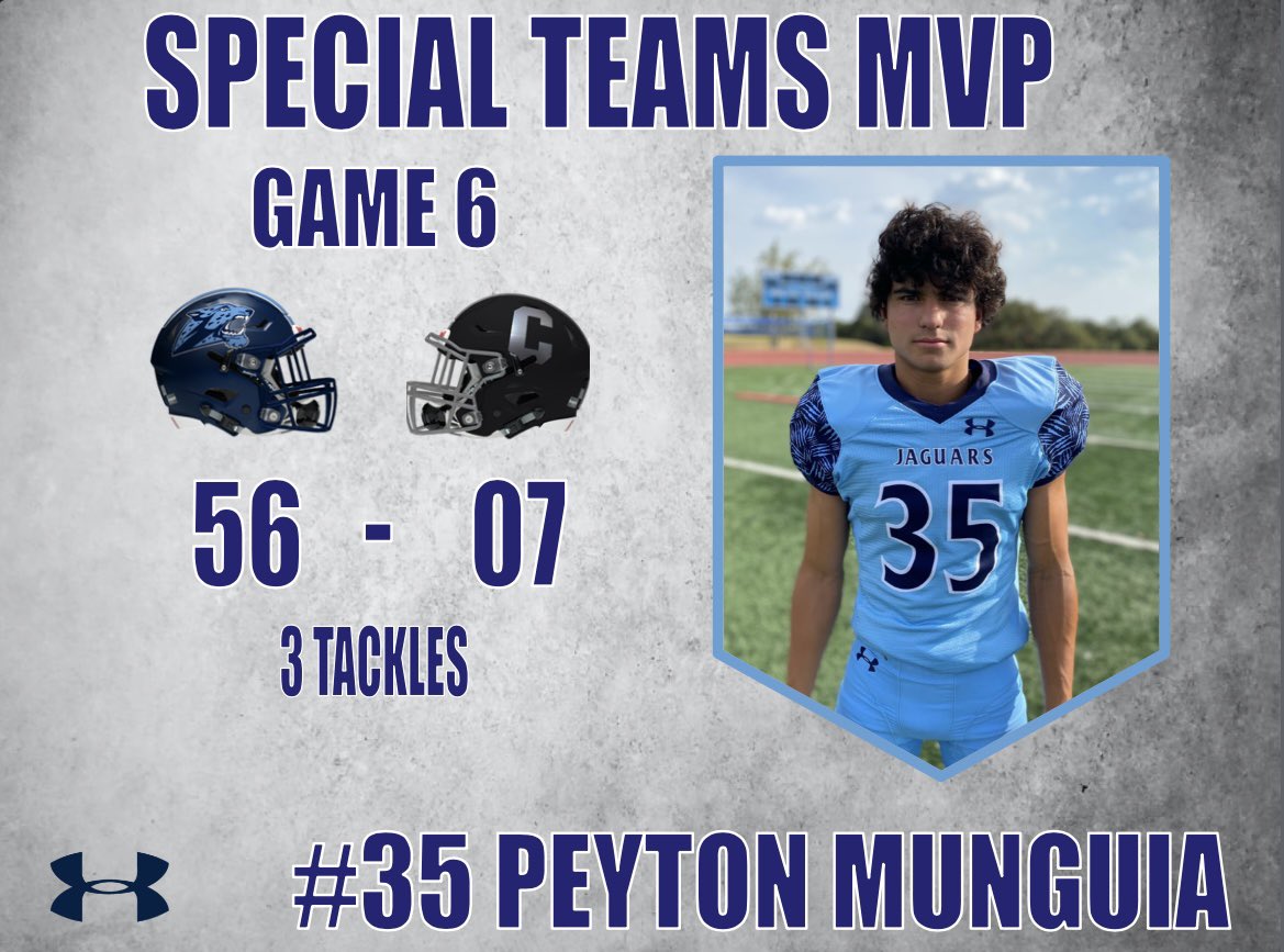 Special Teams MVP for game #6 and District ball game #4! #WinTheMoment🐆💨