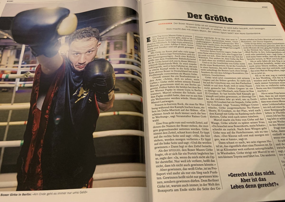 FlorianFlade's tweet photo. Mazen Girke aus #Berlin ist ein Journeyman. Was das ist, erklärt @noragantenbrink in einem tollen Porträt im @derspiegel! | #boxing #Boxsport https://t.co/ozMvMyfXHZ