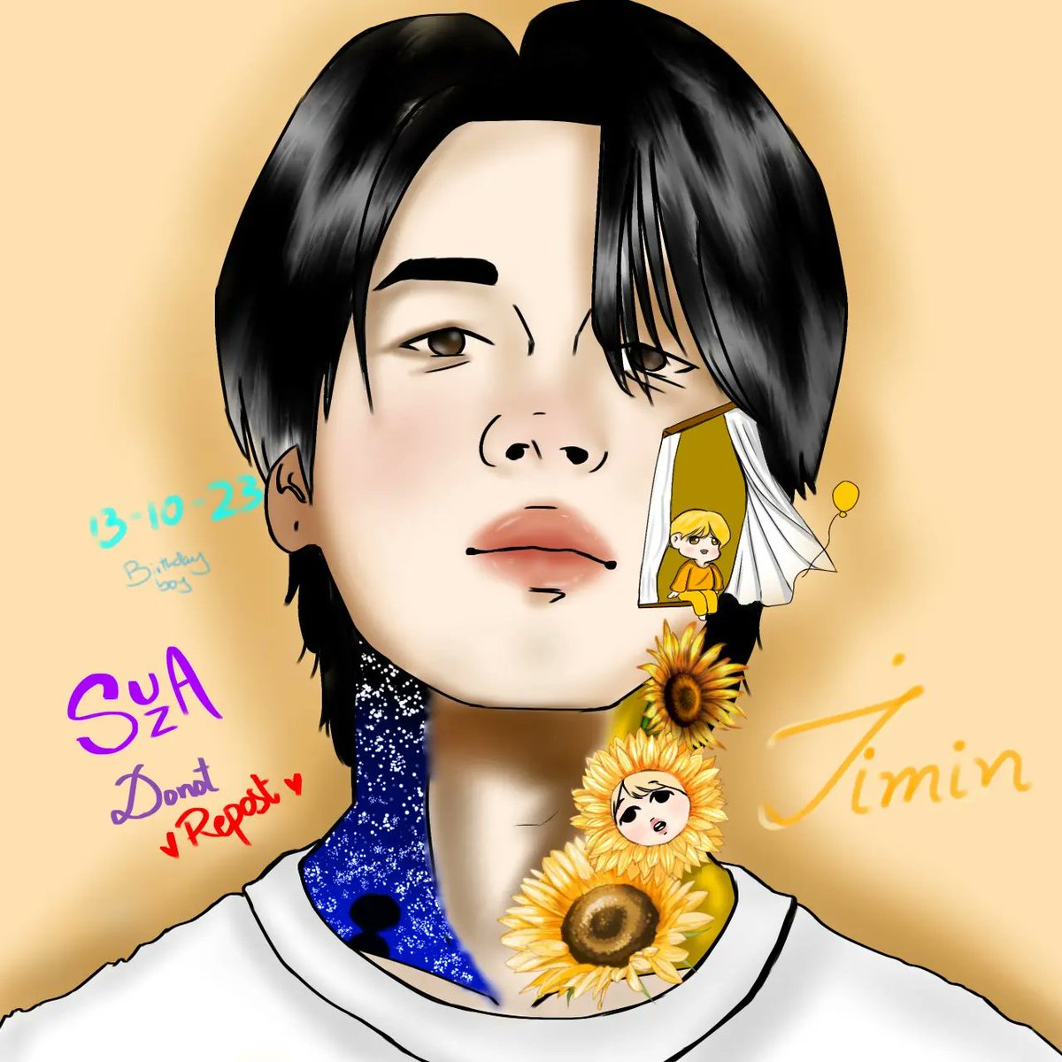 Suza_twt's tweet photo. It's jimin day 

#jiminfanart #JIMIN #HappyBirthdayJimin #parkjimin #suzawork https://t.co/C4JFRvbSkN
