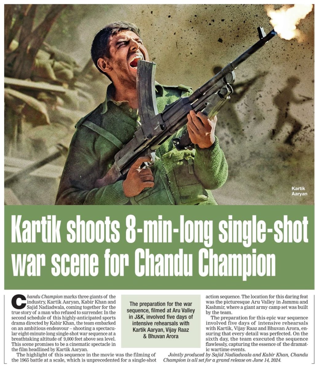 DeewaniKoki's tweet photo. And the young superstar creates another milestone in his career 🔥❤️ #KartikAaryan #ChanduChampion #KabirKhan @TheAaryanKartik @kabirkhankk https://t.co/mkj9woedu4
