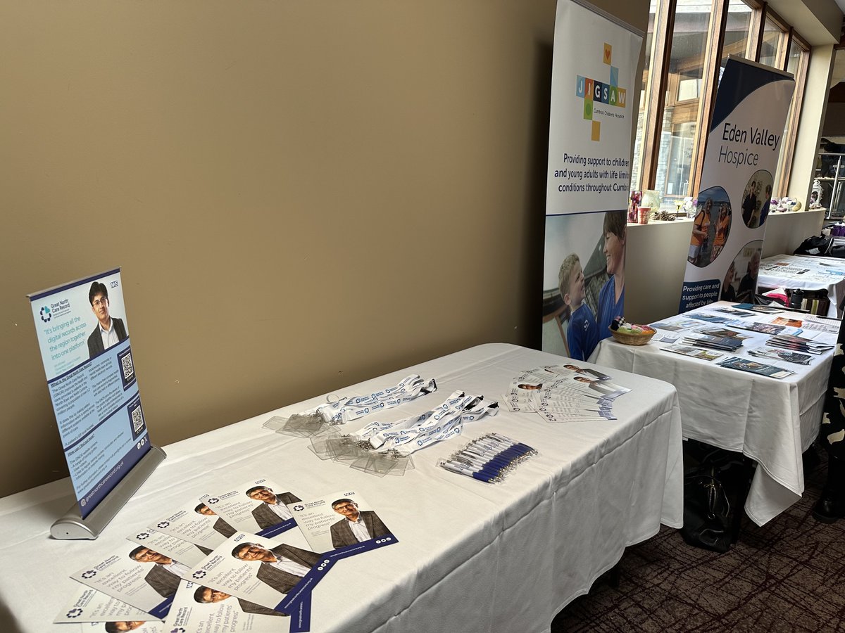 GreatNorthCare's tweet photo. Are you attending the NENC Regional Informatics Conference?
We have a GNCR stand set up in the networking area and are looking forward to speaking to more attendees tomorrow!
Come along and say hello + find out more.
We're also hosting a workshop on Friday too.
#DataSavesLive https://t.co/RbIl0Q7BjM