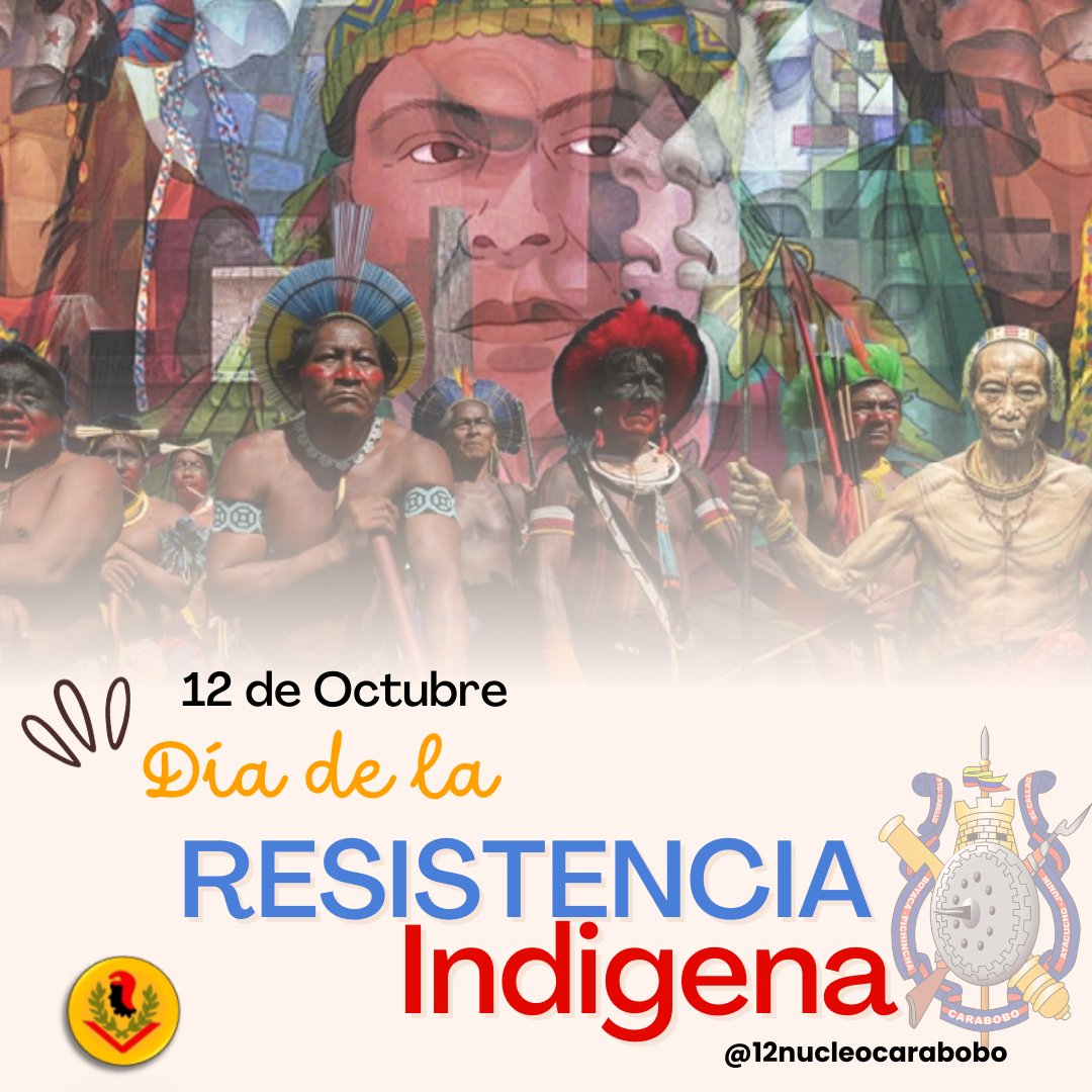 Nucleoeb12szc's tweet photo. 🗓️ #12Oct23 || Día de la Resistencia Indígena, conmemoramos una gesta de nuestros antepasados que entregaron sus vidas para defender nuestra tierra de la invasión colonial, preservando las comunidades durante siglos de opresión y discriminación. https://t.co/sx1O9STHnw