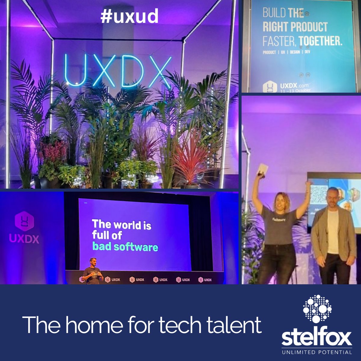 Our Team attended the #UXUD Conference <a href="/rdsdublin/">RDS</a> today. "The conference that breaks down the barriers between Product, UX, Design and Dev so you can build better products, faster, together."

#uxud #design #product #innovation #products