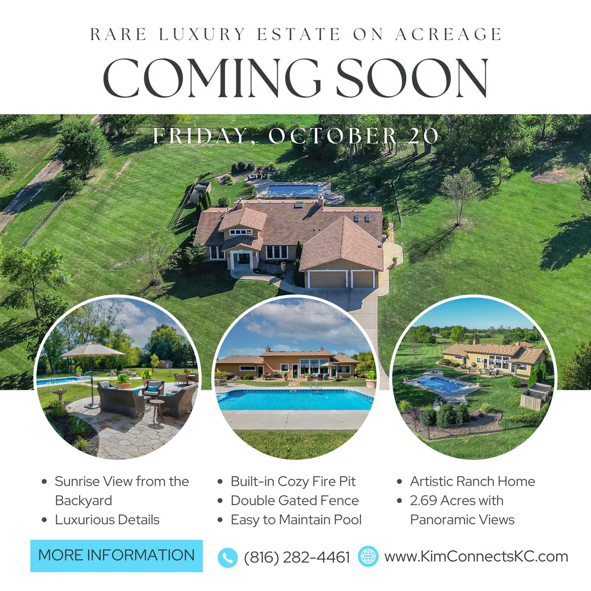 KimConnectsKC's tweet photo. 🏡 Modern Ranch-Style Home on 2.69 Acres - COMING SOON!
📍10907 Milton Thompson Road, Lee's Summit, MO 64086
#Missouri #MissouriHomes #RanchHome #MissouriLifestyle #LeesSummitMO #LeesSummit #LeesSummitLocal #FirePitFun #LocalBusiness #ShopLocal #Realtor #RealEstate #BackyardOasis https://t.co/5qi0qsKlsS