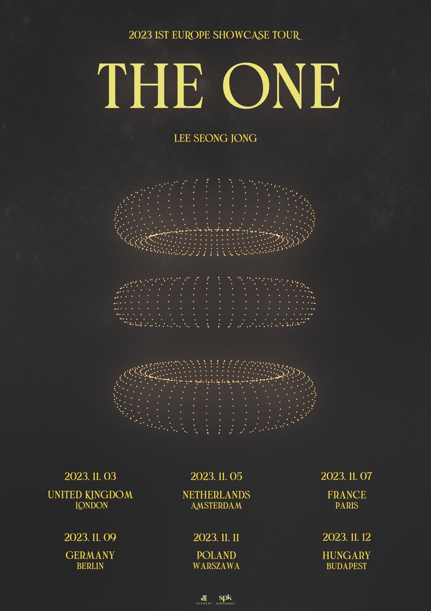 [🔔]
2023 LEE SEONG JONG’S 1ST EUROPE SHOWCASE TOUR 

<THE ONE> 

#leeseongjong #INFINITE #성종 #europetour #TheOne