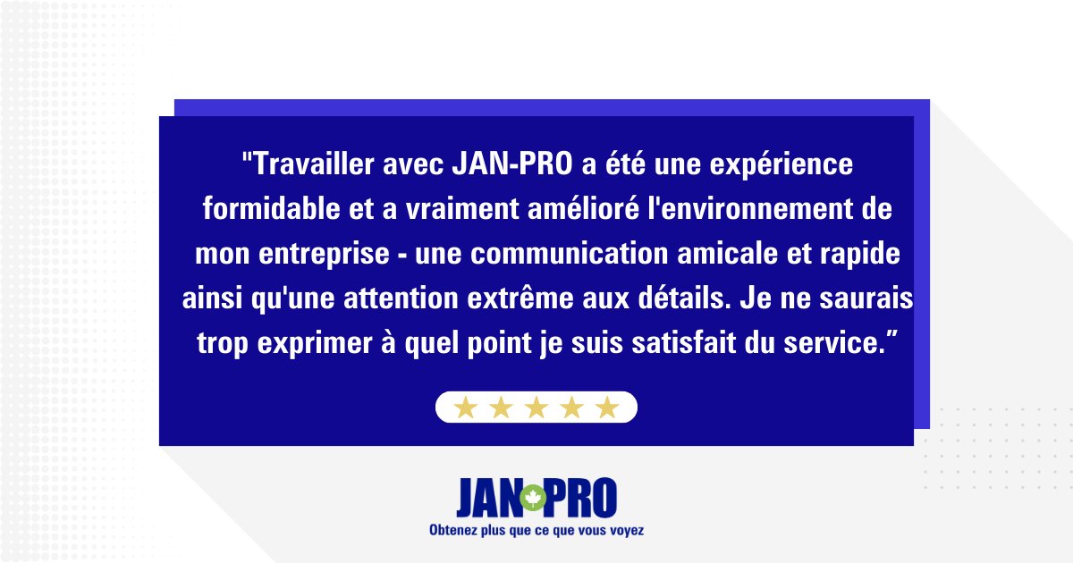JanProCanada's tweet image. Ravi par les mots aimables ! 🌟 Ravi d'avoir amélioré votre environnement professionnel. Nous sommes reconnaissants de la confiance que vous accordez à JAN-PRO 😊🙌 #ClientContent #ServiceDeQualité