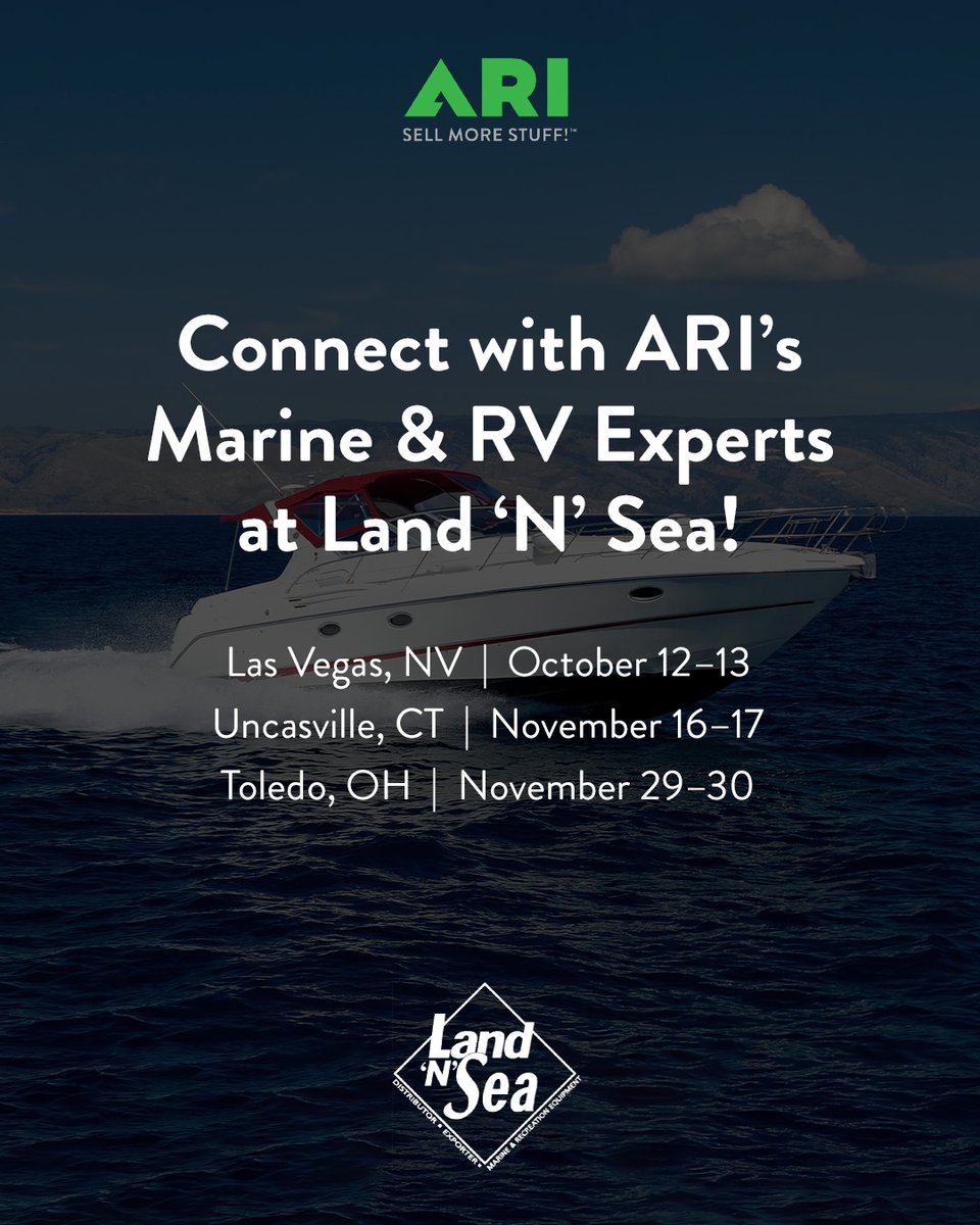 ARI_Net's tweet photo. We are LIVE at the #landnsea West trade show! If you haven't already, reserve your demo slot: https://t.co/DluWbZAsT4

Our experts will be on hand to provide live demonstrations, answer your questions and help you transform your dealership's digital presence and performance. https://t.co/ln2IiUSTwB