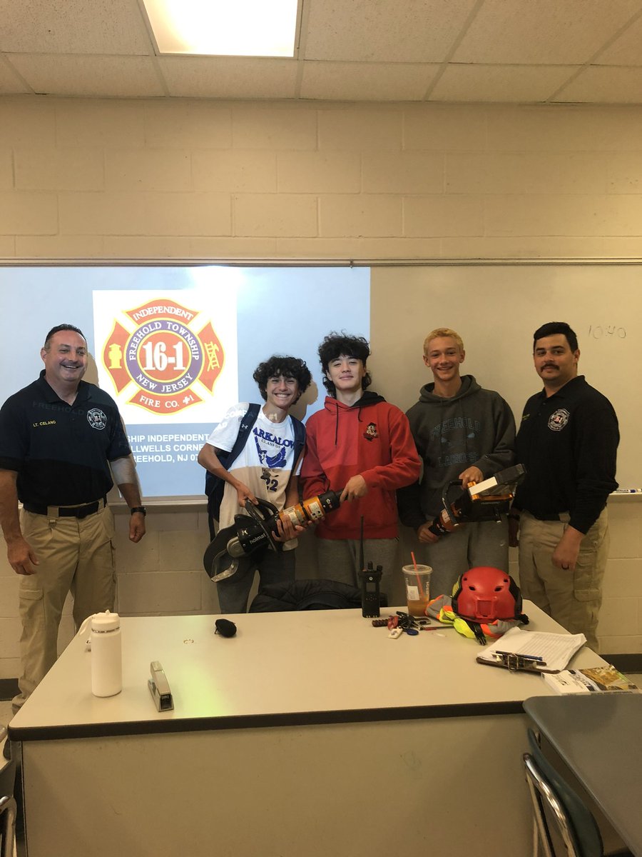 FTHSPhysEd's tweet photo. Thank you FT Fire Dept for presenting to our drivers Ed classes today! @FreeholdFire https://t.co/XyJ6Dtuo9b