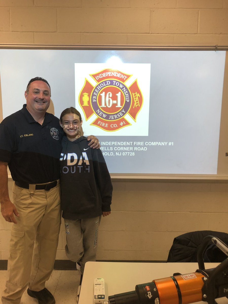 FTHSPhysEd's tweet photo. Thank you FT Fire Dept for presenting to our drivers Ed classes today! @FreeholdFire https://t.co/XyJ6Dtuo9b