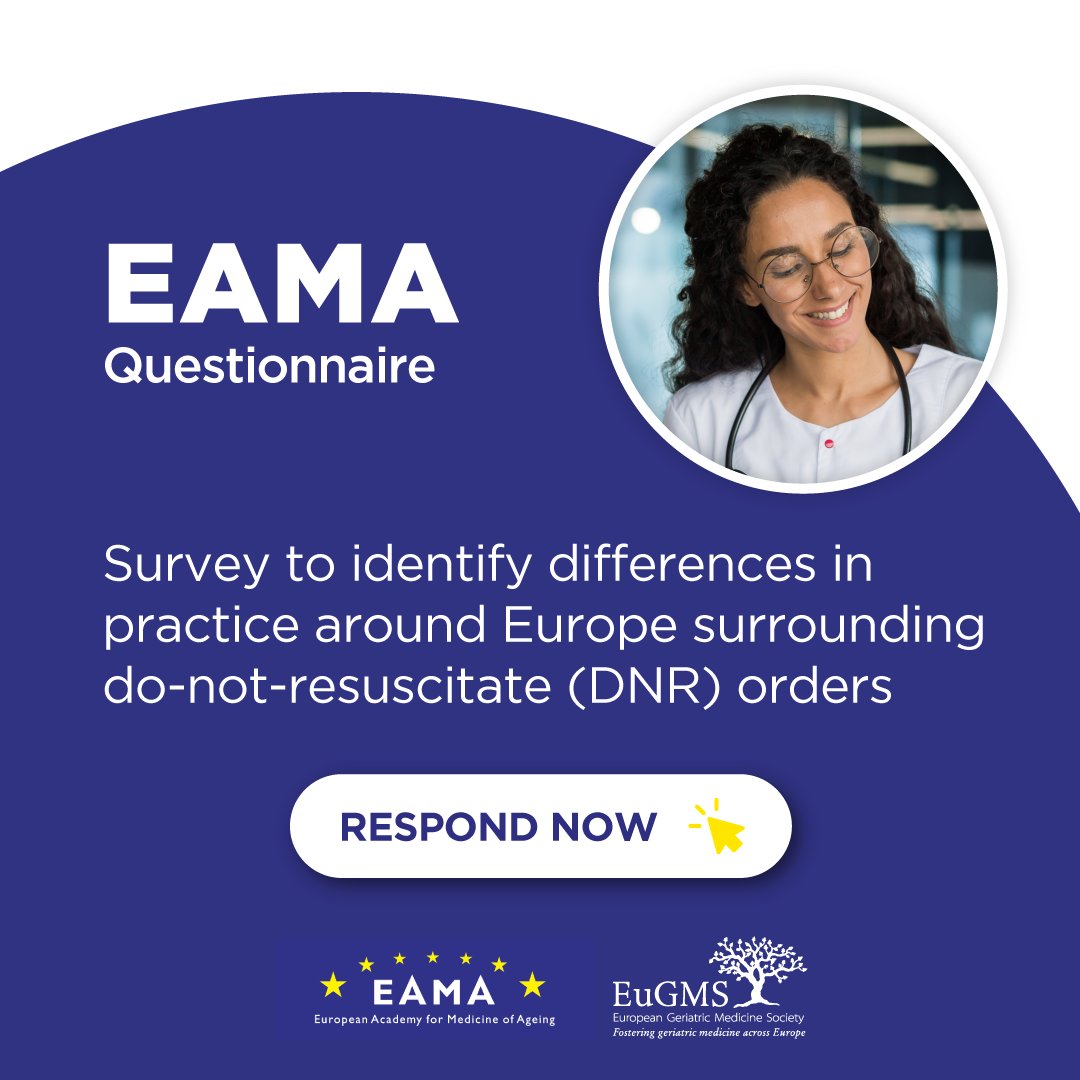 📋 Please support this anonymous survey by former #EAMA students about DNR decision-making practice in Europe 🌍 and advance care planning for #geriatric patients! ➡️ tinyurl.com/yeytj836 @Cate_Trevisan