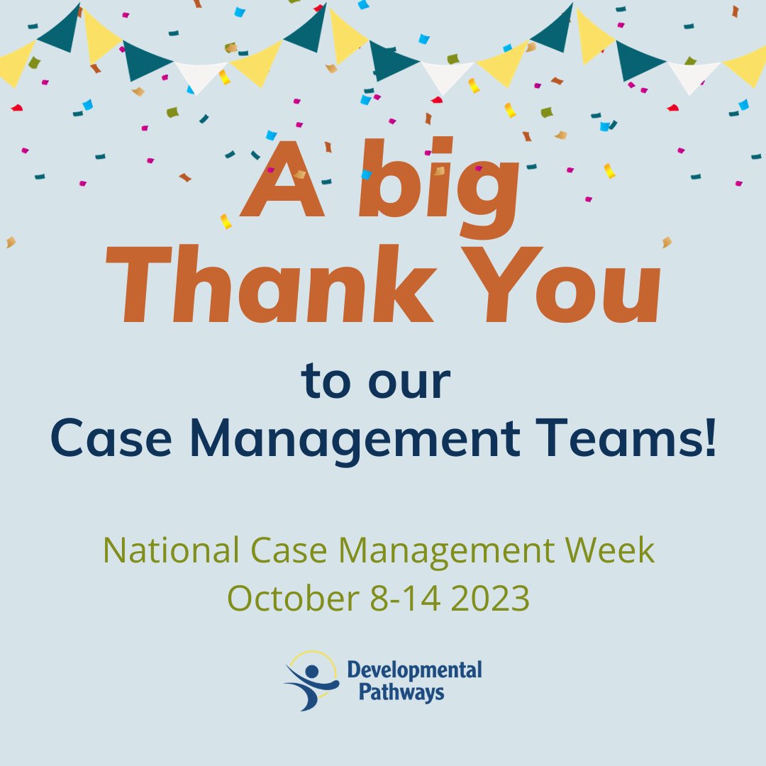 dev_pathways's tweet image. For National Case Management (CM) Week, DP wants to continue to express our appreciation and gratitude to all our incredible teams that make up and support case management! Your talents and hard work help us achieve our mission every day.

 #NationalCaseManagementWeek #CMWeek2023