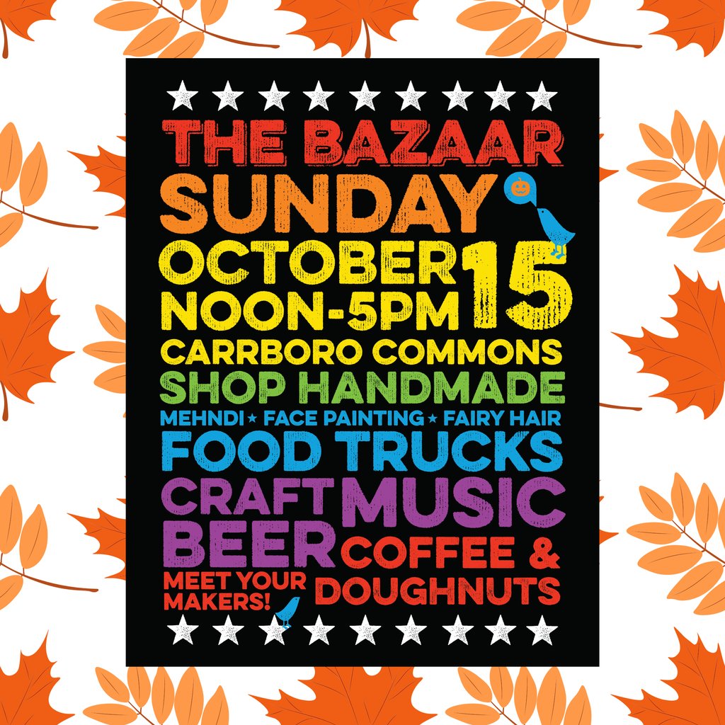 This Sunday, you can find Leluna Star in Carrboro at The Bazaar from 12-5pm! 🍂

Event Information: lelunastar.com/pages/event-ca…

#lelunastar #thebazaar #carrboronc #chapelhillnc #ncmakers #ncartists #shoplocalnc #makersmarket #ncmade #ncfoodtrucks