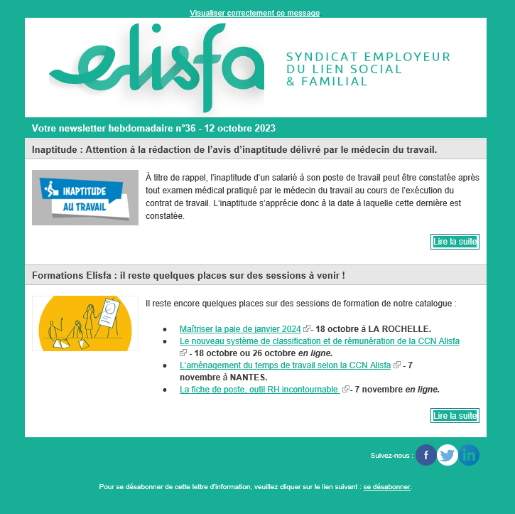 [News hebdo] De nouvelles actualités vous attendent sur le elisfa.fr