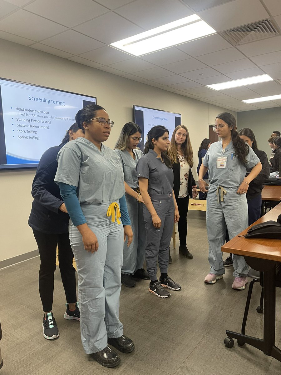 HFJHFamMedRes's tweet photo. This week, our PD and APD, Dr. Sturgill and Dr. Williamson, taught our residents the basics of OMM/OMT which is a rolling curriculum for our program! #fmrevolution https://t.co/nkPt5G1ARu