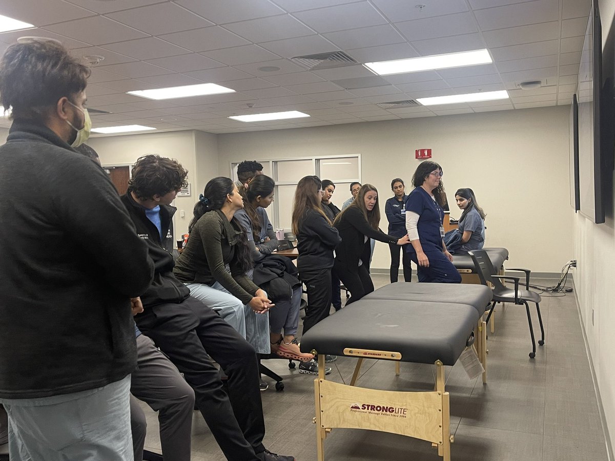 HFJHFamMedRes's tweet photo. This week, our PD and APD, Dr. Sturgill and Dr. Williamson, taught our residents the basics of OMM/OMT which is a rolling curriculum for our program! #fmrevolution https://t.co/nkPt5G1ARu