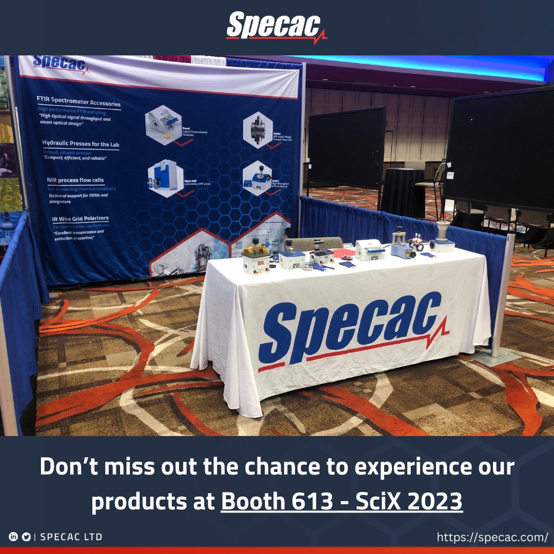Specac's tweet image. Only 1 day left of SciX 2023 - running until October 13th! 🚀

A big thank you to everyone who has already visited our booth. If you haven't had the chance yet, don't miss this final opportunity to meet with us. See you there! 🌟 #SciX2023 #specac