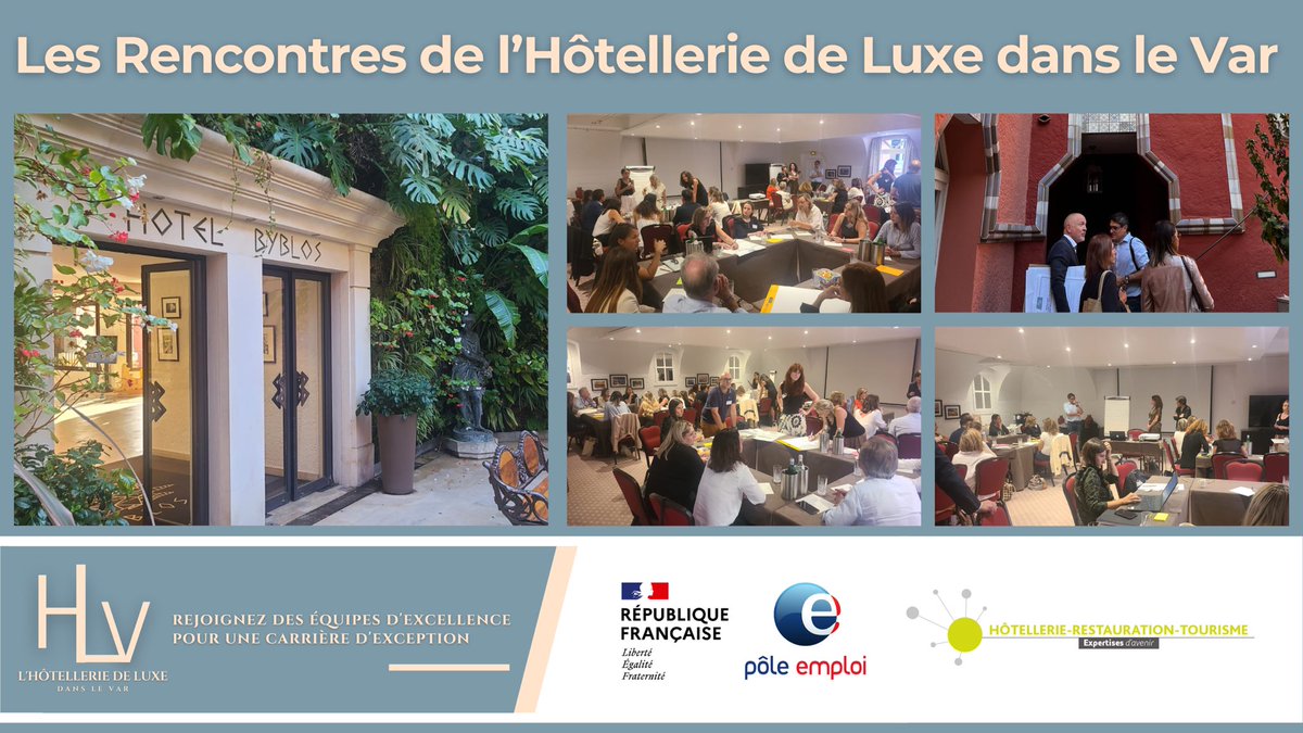 ✨Les Rencontres de l’Hôtellerie de Luxe dans le Var » ✨
Près de 30 Etablissements Hôteliers Haut de Gamme varois ont répondu présent à cette séance de travail organisée par @poleemploi_VAR à l’Hotel le #Byblos.