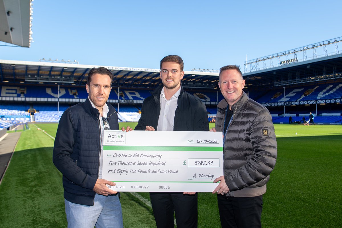 EITC's tweet photo. ⚽️👏 A huge thank you to Active Flooring Solutions Ltd, who last month, invited suppliers and contacts from the industry to participate in a 5 a-side football tournament - all in a bid to raise money for Everton in the Community.

🙌💙 The day was a huge success, with an amazing total of £5782 raised for the charity.