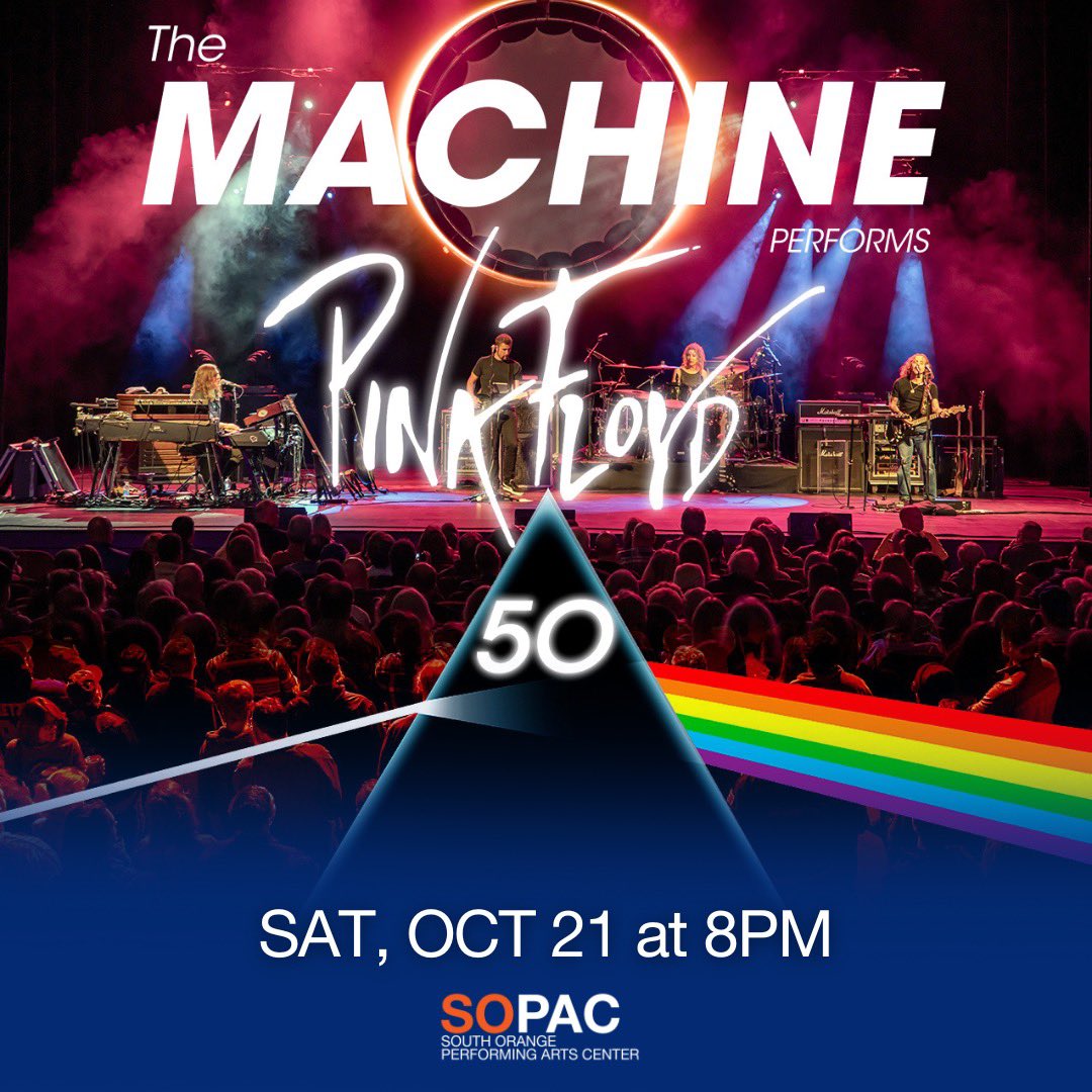 Are you ready for Pink Floyd’s iconic Dark Sice of the Moon album in its entirety performed lived at SOPAC?! 🤘🔥 Join us on Saturday, October 21 at 8pm! #themachine #pinkfloyd #darkside50 #darksideofthemoon