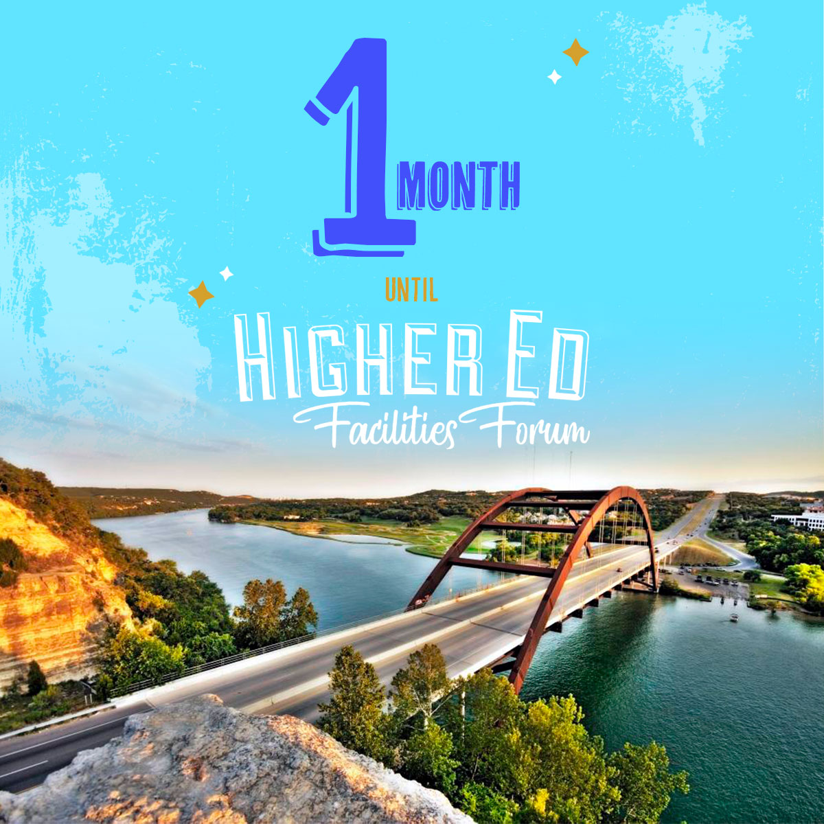 The countdown has begun, with just a month to go until the Higher Ed Facilities Forum starts in Austin! Are you all set for it? 🤠

You still have an opportunity to secure your prime position to witness the exciting and groundbreaking developments: hubs.li/Q025cmDM0