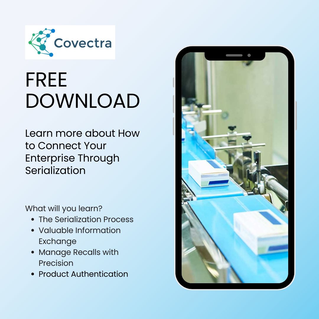 COVECTRA1's tweet photo. #Serialization offers many advantages, protecting brands and consumers – ensuring safer products, less #counterfeiting and easier restocking.

Download our free white paper to learn more about the benefits of serialization: https://t.co/mnvMnse9Me https://t.co/FyqcVHKPxD