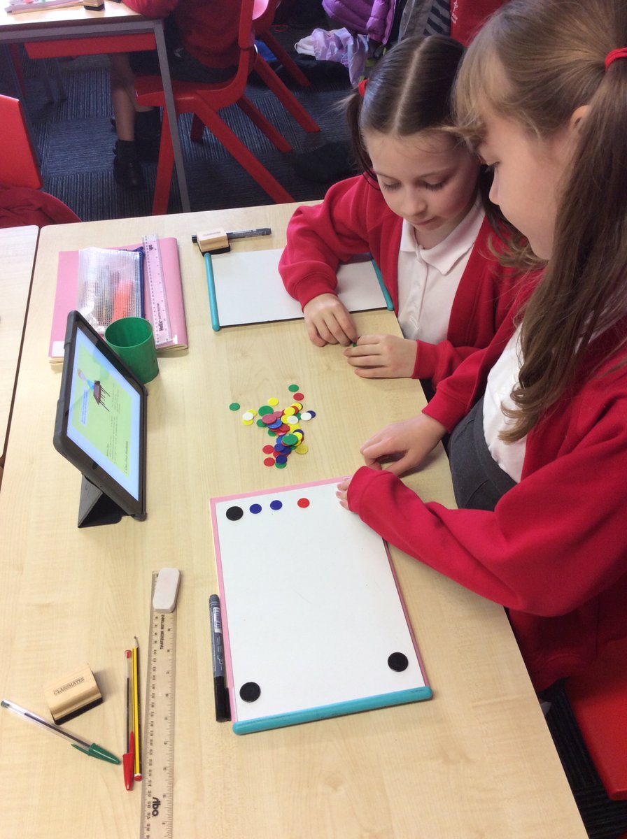 We’ve been using counters to create arrays, allowing us to find multiples and factors. <a href="/StPhilipCEAP/">St Philip Westbrook</a>  #teamstphilips