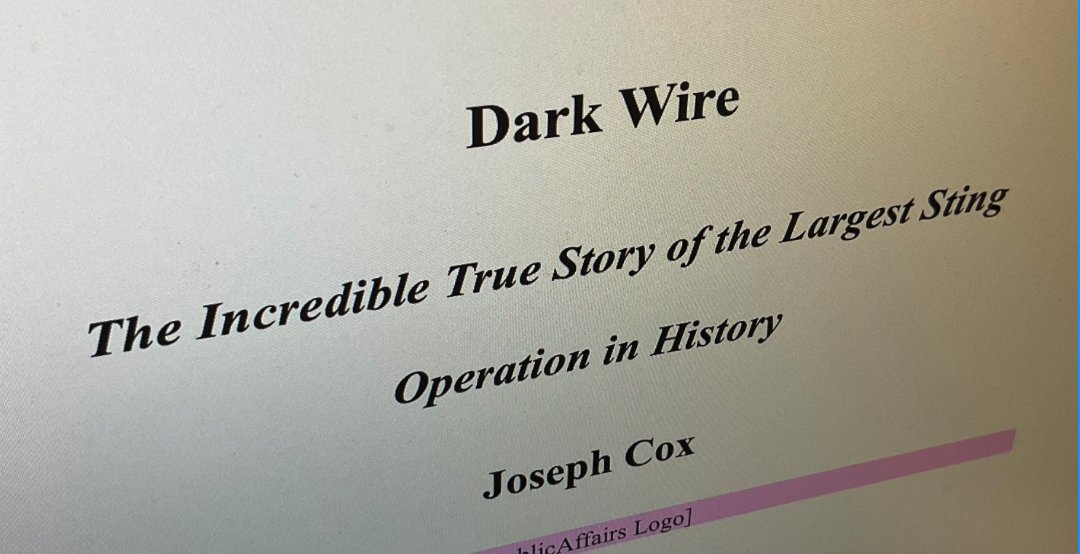 josephfcox's tweet photo. It is done. 85,000 words on what I think is the most important crime/surveillance story of the 21st century so far—how the FBI secretly ran an encrypted app for criminals that grew into a worldwide tech company. More on pre-ordering soon. The deepest investigation I've ever done. https://t.co/Cxy7ma7Avn