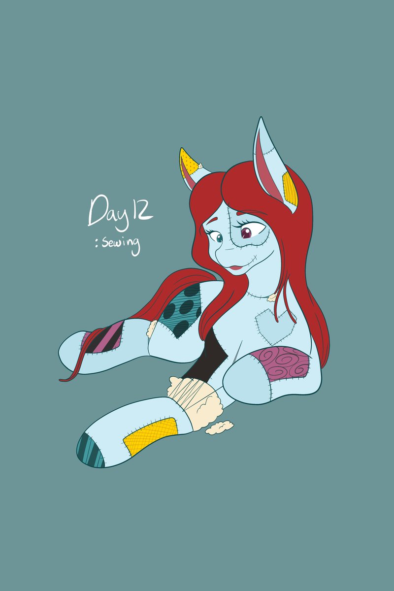 MsColorsplash's tweet photo. Day 12: sewing 🧵🪡
I couldn’t help but do a sally horse. Little cliche I know, but it’s fun drawing stitched up characters!
#mlp #mlpcrossover #mlpfim #nbc #nbcsally #nightmarebeforechristmas #sally #doll #inktober https://t.co/u10dIRM56a