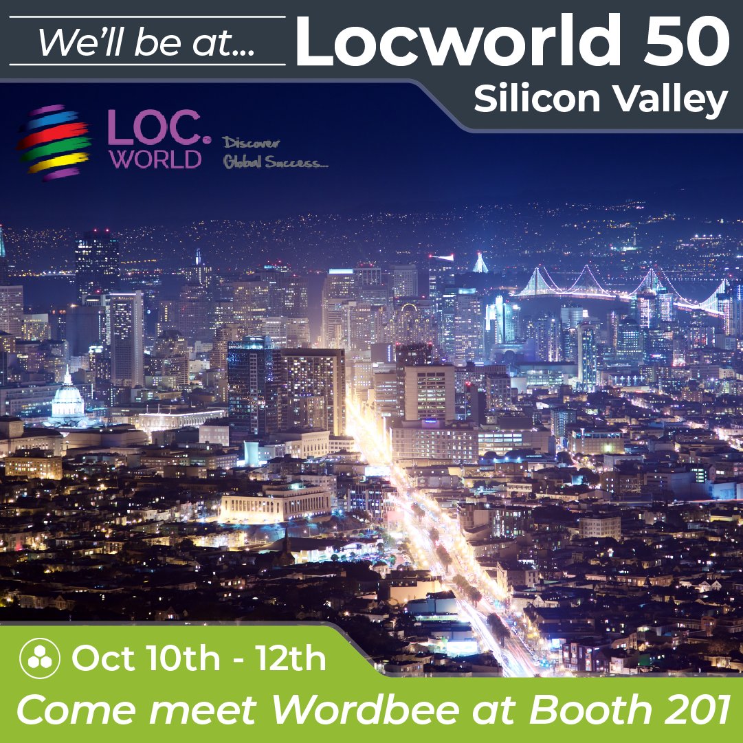 🚀Wrapping up #LocWorld50! Booth 201 is the place to be. Swing by for a lively conversation with Brahim, Maik, and Andrea. Discover how Wordbee can revolutionize your #localization strategy. And yes, the swag's calling your name! 🛍️ #RethinkLocalization #LastDayAtLocWorld
