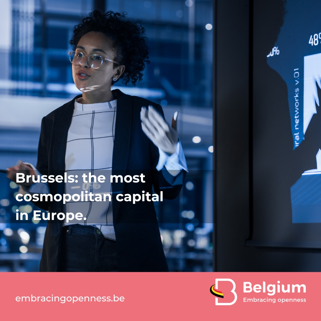 Belgium's tweet photo. 🇧🇪 🇪🇺 Brussels is where 190 different nationalities live and work together. Home to the EU organisations, NATO, 25 UN offices, 300+ diplomatic missions and 33 international schools.

💪 This diversity of ideas, people and backgrounds is our strength, driving innovation forward. https://t.co/tRR85R6u6e