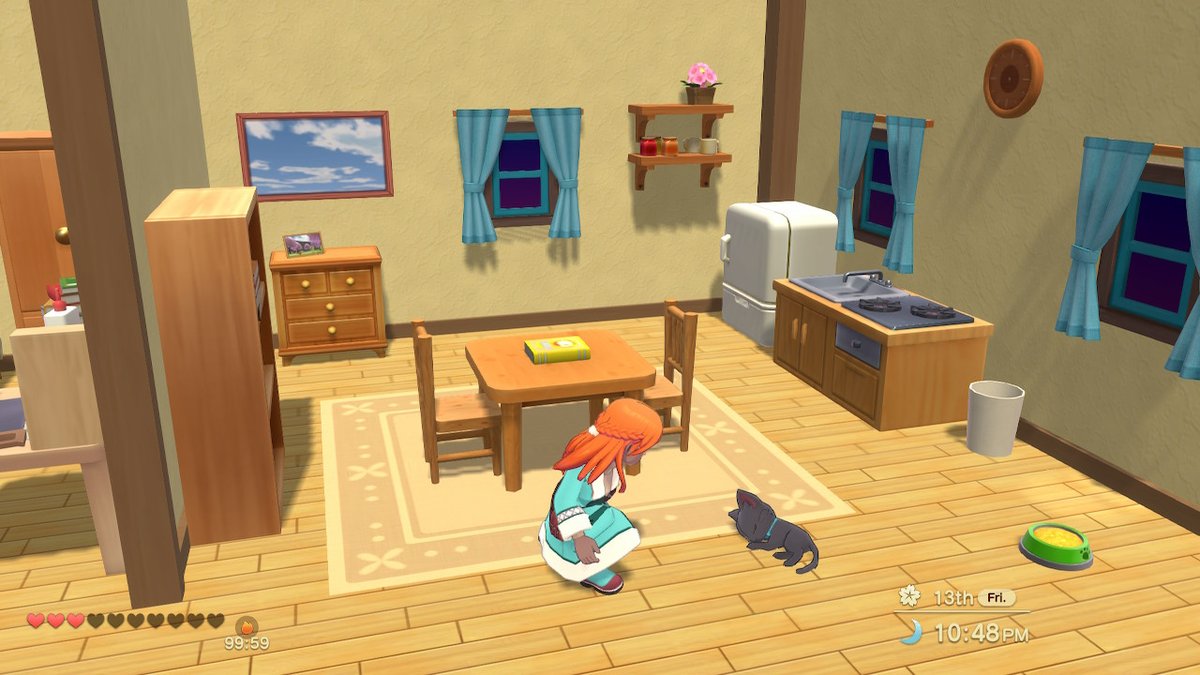 darkeclipse5's tweet photo. Kitty!!! I also just realized that its Friday the 13th in game #HMAnthos #NintendoSwitch https://t.co/jt0HUI8yv6