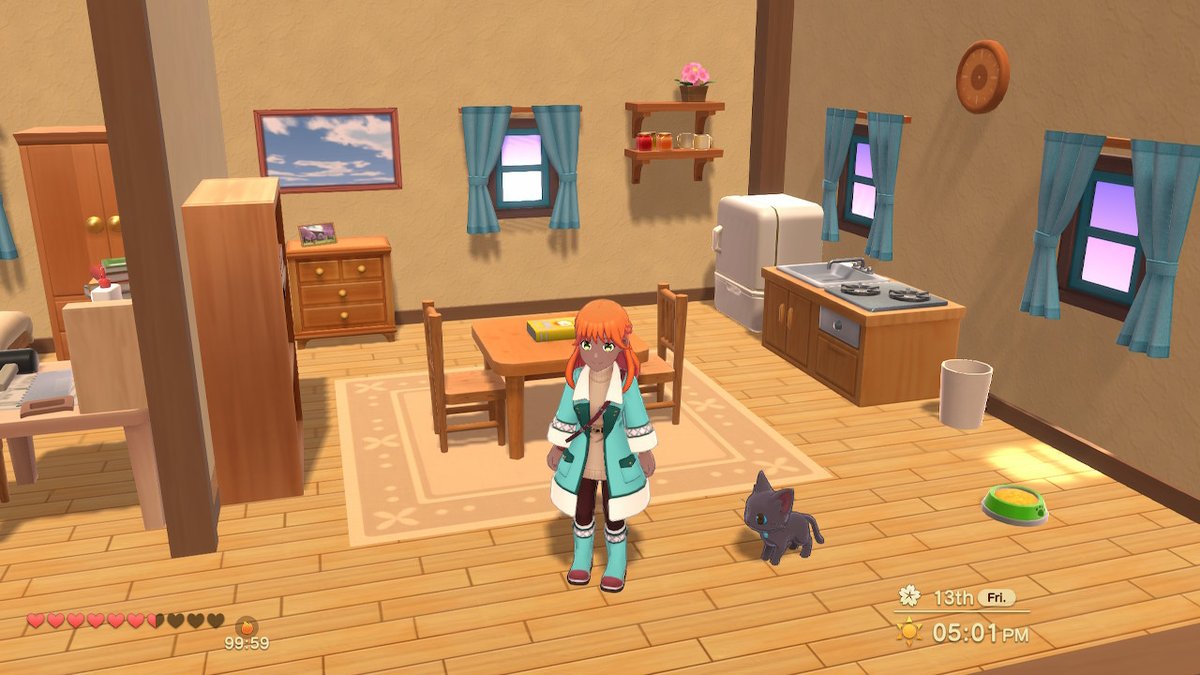 darkeclipse5's tweet photo. Kitty!!! I also just realized that its Friday the 13th in game #HMAnthos #NintendoSwitch https://t.co/jt0HUI8yv6