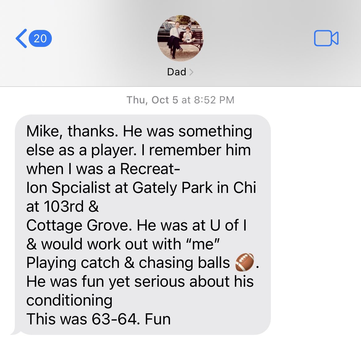 MiShKe5's tweet photo. @thedickbutkus @team_butkus My dad grew up in Roseland and worked at Gately. I texted him abouthbthe passing of Dick Butkus and wanted to share this quick story. https://t.co/BGfyKNuFJH