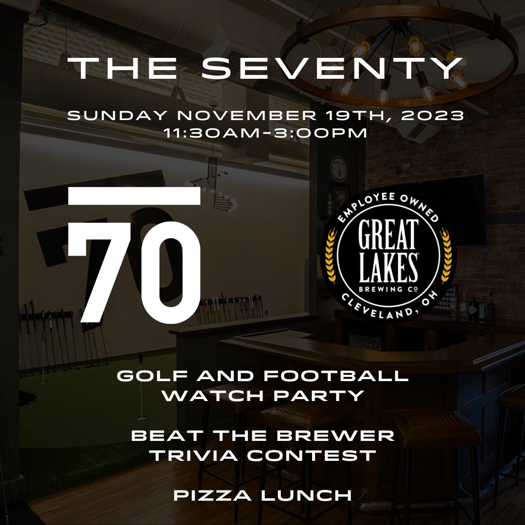 Join #Sub70 and <a href="/GLBCinChicago/">Great Lakes Chicago</a> at #TheSeventy for a football and golf watch party on 11/19. Space is limited so register today to reserve your spot golfsub70.com/great-lakes-br…
