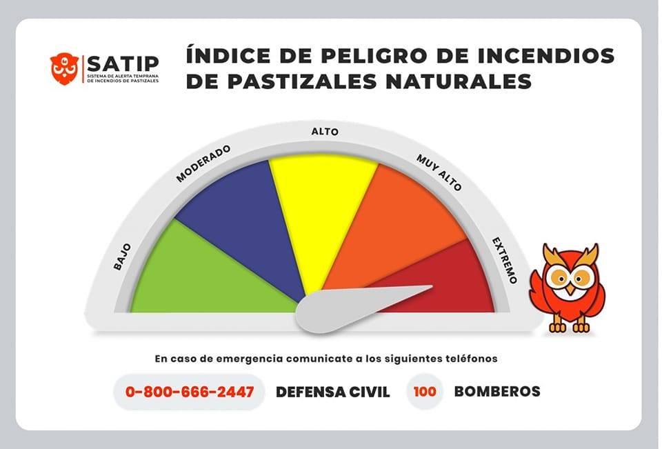 MaruOrtizTw's tweet photo. #SATIP
‼️ Índice de Peligro de Incendios de Pastizales en 'EXTREMO'
❌🔥 Prohibido hacer fuego (Ordenanza N°13373 #Trelew y N°8482 #Rawson)
❌🚗🌱 No estacionar en lugares con vegetación
❌🚬 No arrojar colillas de cigarrillos
♻ Regresá de paseos con TUS residuos https://t.co/h3HvdSZ5hF