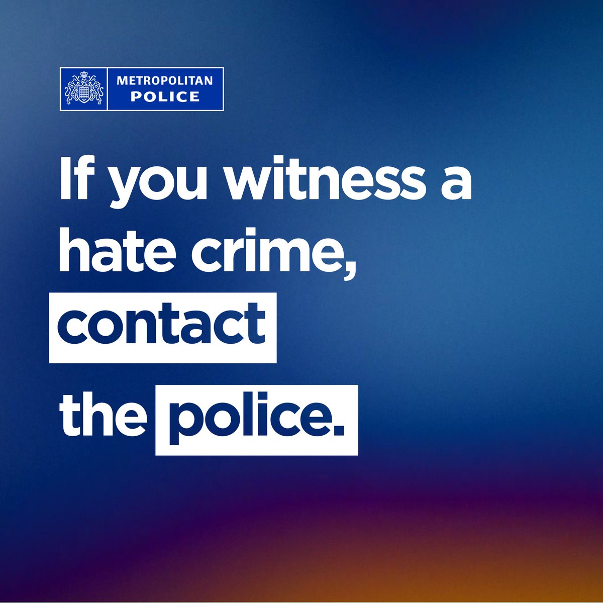 metpoliceuk's tweet photo. Hate crime comes in many different forms & we cannot be bystanders. We must take action.
We're visiting synagogues & other places of worship, as well as supporting local schools with visits & extra patrols.
Victim or witness to a hate crime? Report it.