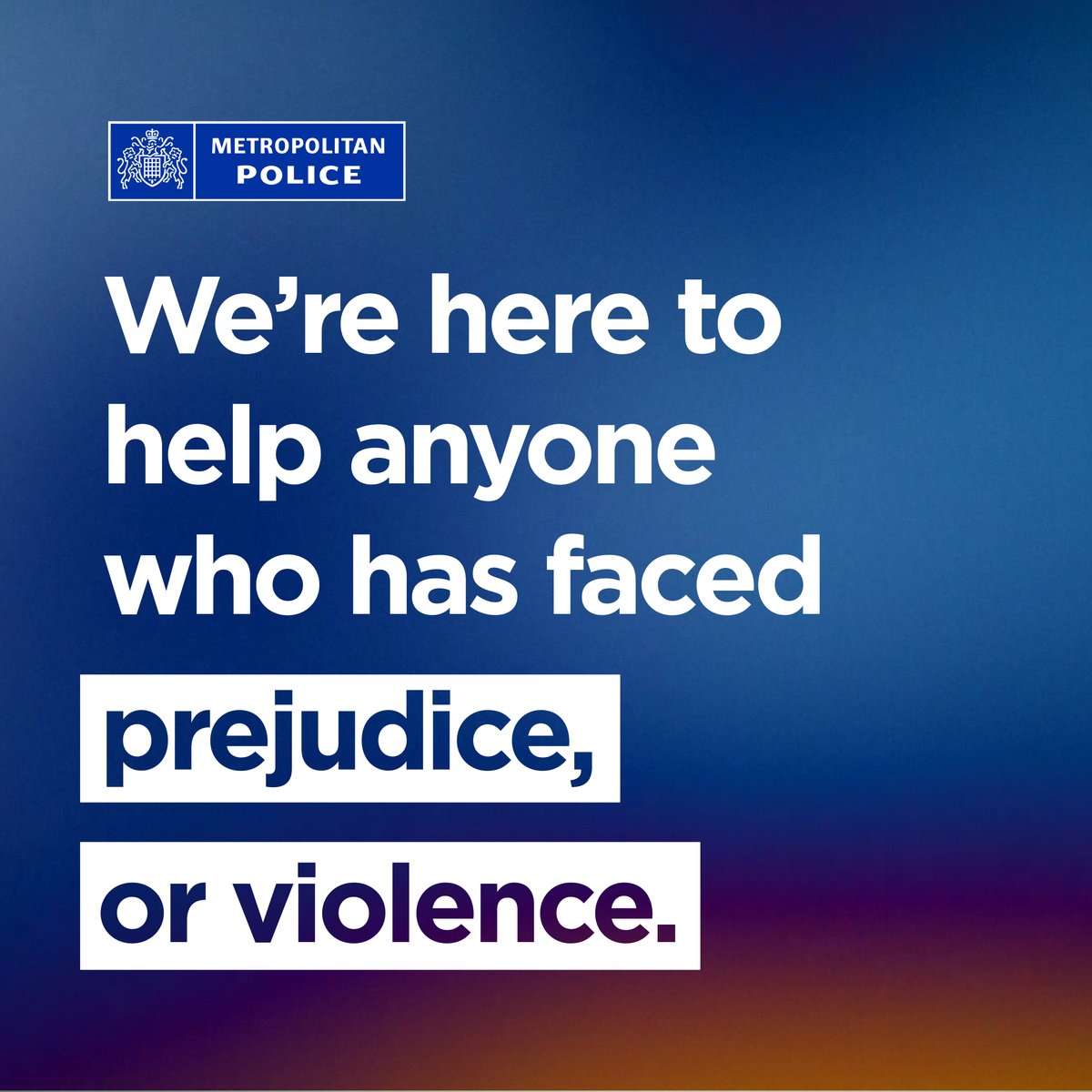 metpoliceuk's tweet photo. Hate crime comes in many different forms & we cannot be bystanders. We must take action.
We're visiting synagogues & other places of worship, as well as supporting local schools with visits & extra patrols.
Victim or witness to a hate crime? Report it.