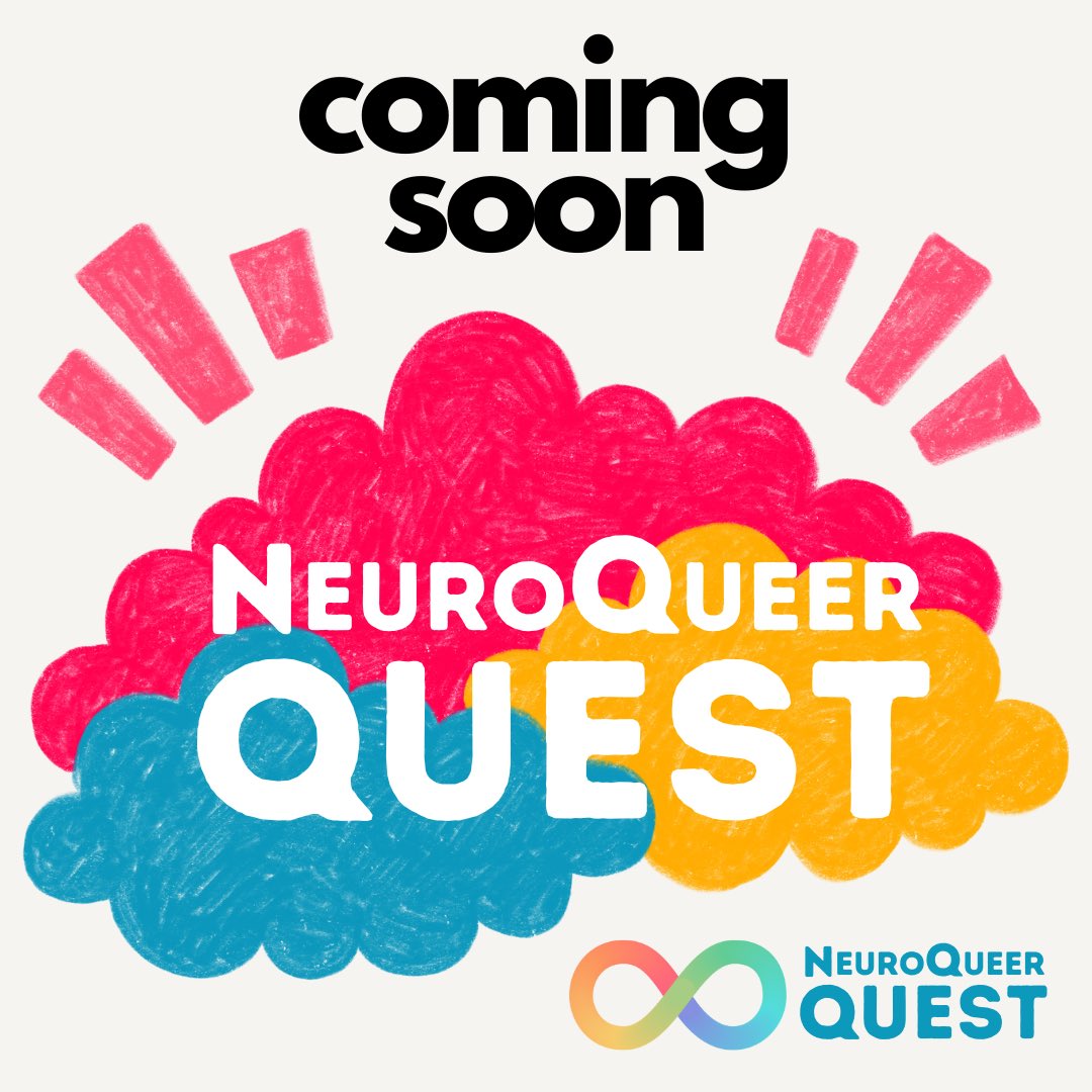 Coming in November. NeuroQueer Quest is a new virtual group for neurodivergent 2SLGBTQIA+ youth ages 12-18. We’ll play a simplified D&amp;D style role-playing game designed by OK2BME. Watch for details coming soon!