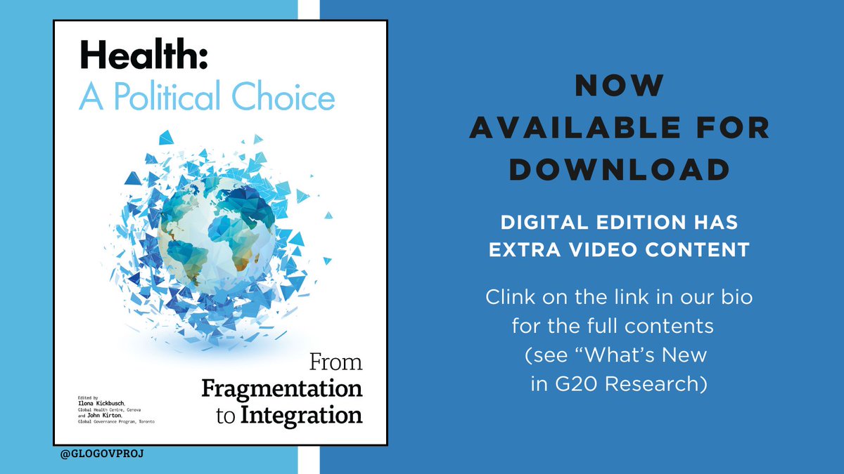 So many great articles by so many wise contributors with so many illuminating ideas on creating integration in the global health architecture – available for free from the @GloGovProj Download it at bit.ly/hapc23 (with bonus video content!) @jjkirton @IlonaKickbusch