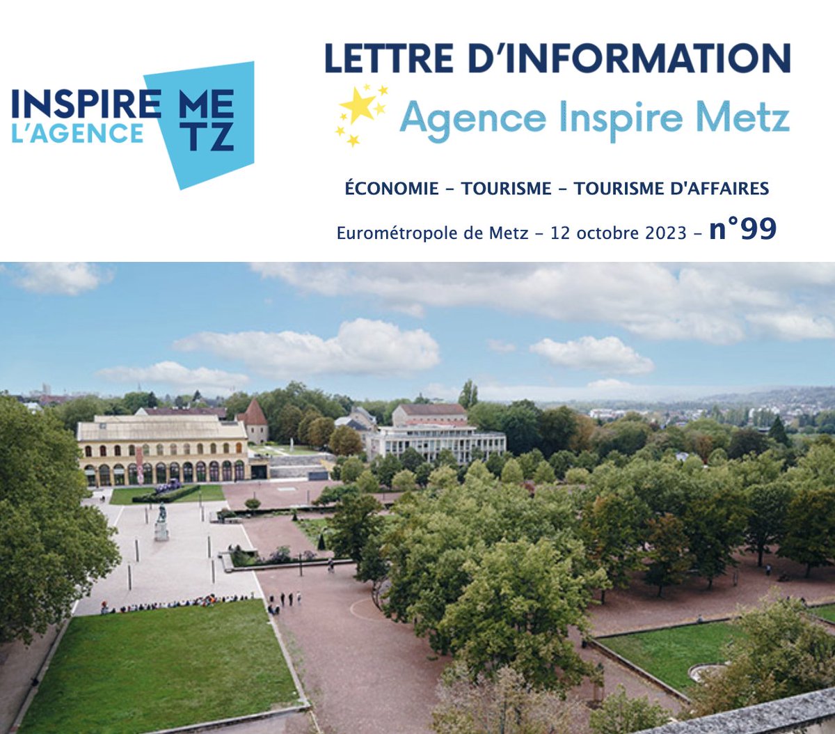 inspire_metz's tweet photo. 🗞 𝐍𝐞𝐰𝐬𝐥𝐞𝐭𝐭𝐞𝐫 𝐈𝐧𝐬𝐩𝐢𝐫𝐞 𝐌𝐞𝐭𝐳
Lire la lettre : https://t.co/QN0Gx0w9g2
Faits marquants, ouvertures et déménagements de commerces, implantations et récompenses d'entreprises, événements à venir... lisez les dernières actus du territoire. https://t.co/P9qTa4H4Yg