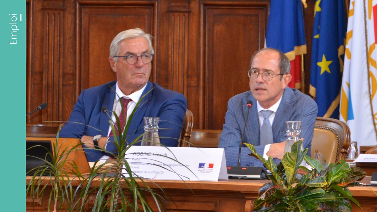 Prefet21_BFC's tweet photo. #Emploi
Le préfet Franck Robine participe, aux côtés de @Sauvadet, président @CD_CotedOr, à un point d’étape de l'expérimentation #FranceTravail en Côte-d'Or dont le lancement avait été officialisé par @olivierdussopt le 5 mai dernier à #Genlis⤵️ https://t.co/dt953IHzi0