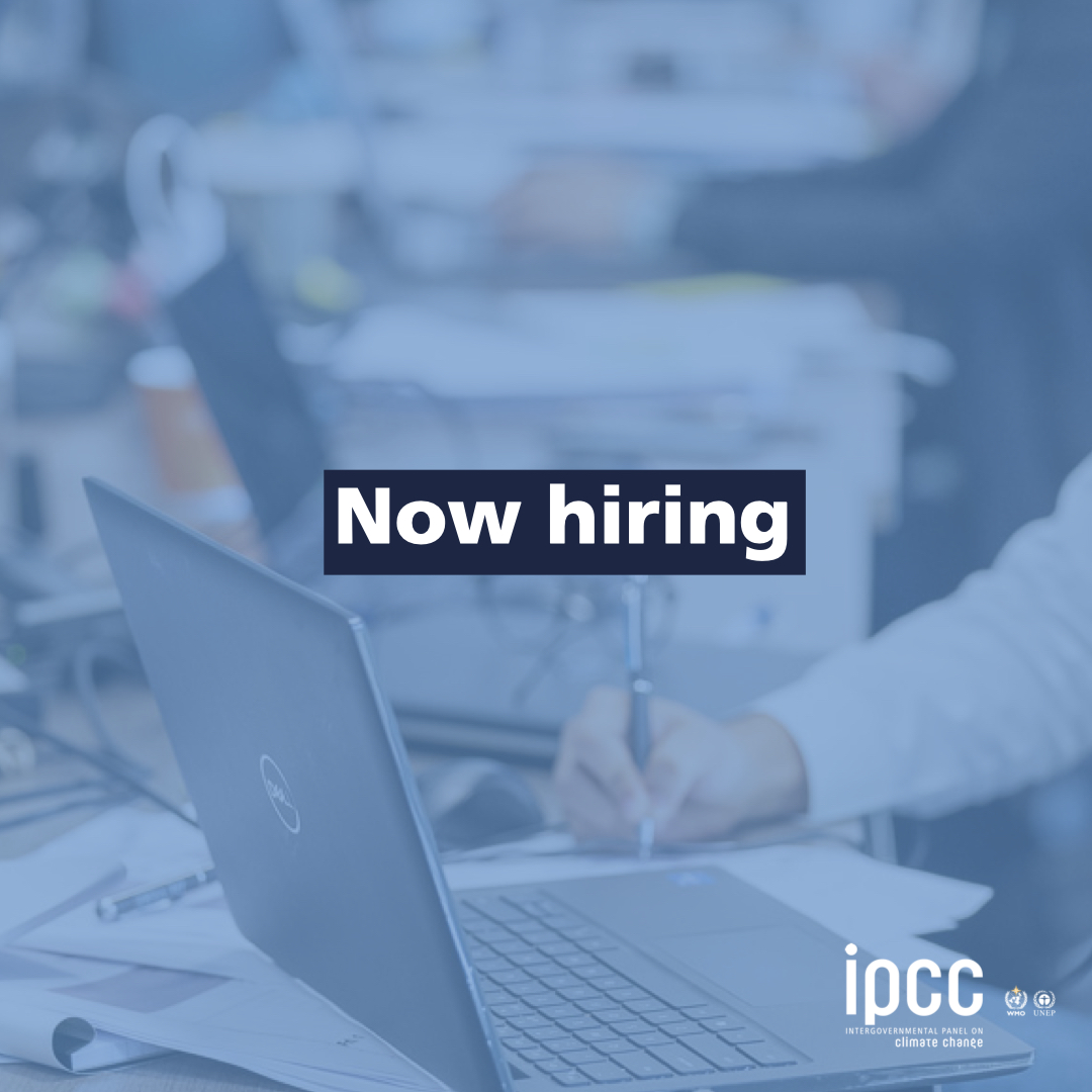 #IPCC has just commenced its seventh assessment cycle, and we have several exciting career opportunities working within IPCC’s Working Group Technical Support Units. Visit our vacancies page 👉 ipcc.ch/about/vacancie…