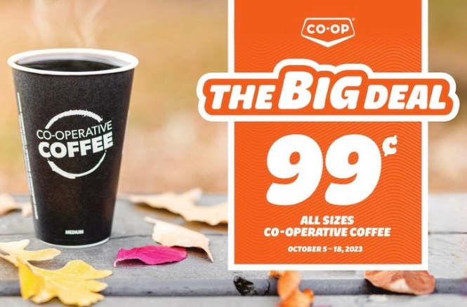 ☕️ Have you tried Co-op Coffee?
Just 99 CENTS for a limited time!!