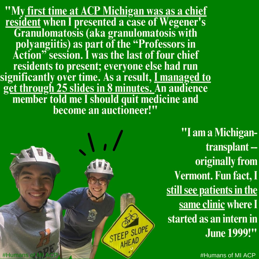 MIChapterACP's tweet photo. Meet more of our chapter members. Dr. Jennifer Reilly Lukela has been a part of MI-ACP since residency in the late 90s and still helps with various chapter initiatives today!
#MedTwitter #SoMeInMedicine #HumansOfMichiganACP #MIACP2023 https://t.co/zwcGZQ2JsB